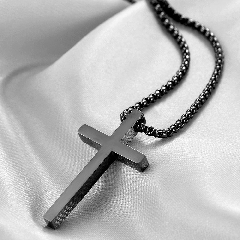 Steel Cross Necklace