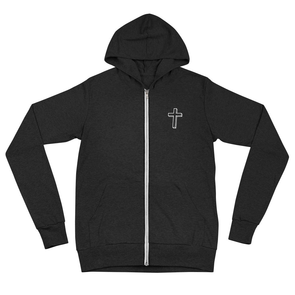 Cross-Unisex zip hoodie