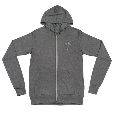Cross-Unisex zip hoodie